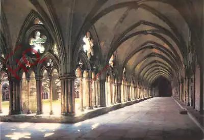 Picture Postcard>>Salisbury Cathedral The Cloisters Walk [J Arthur Dixon] • £2.29